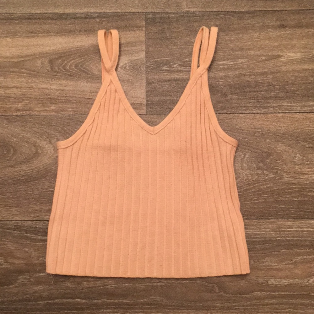 Double strap v neck crop top